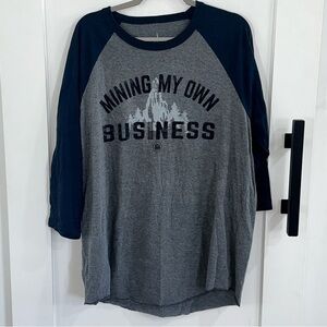 Disney Parks Big Thunder Mountain "Mining My Own Business" Baseball Tee XXL